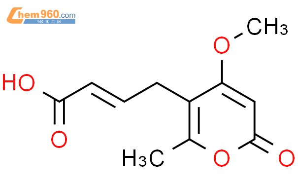 871021 71 5 2 Butenoic acid 4 4 methoxy 6 methyl 2 oxo 2H pyran 5 yl 2E 化学式结构式分子式mol