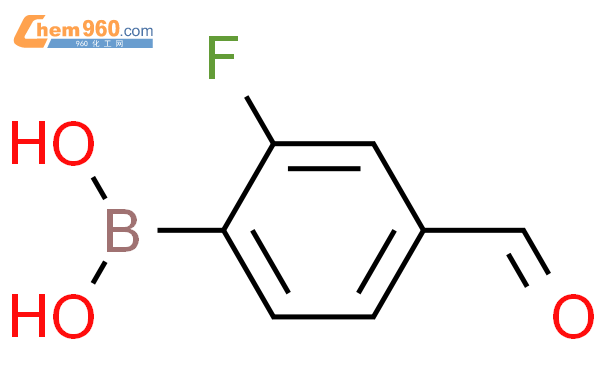 2-氟-4-醛基苯硼酸结构式图片|871126-22-6结构式图片