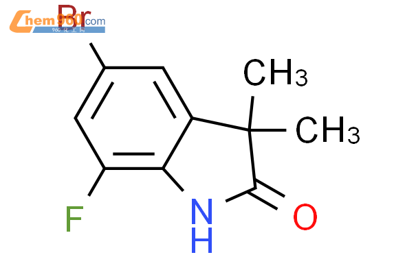5-溴-7-氟-3,3-二甲基吲哚-2-酮结构式图片|872141-26-9结构式图片