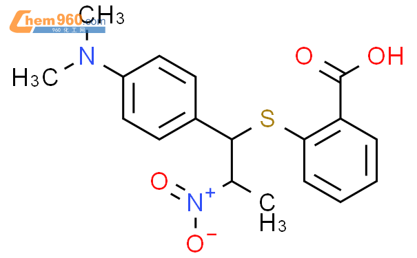 873097 71 3 Benzoic Acid 2 [[1 [4 Dimethylamino Phenyl] 2 Nitropropyl]thio] 化学式、结构式、分子式、mol