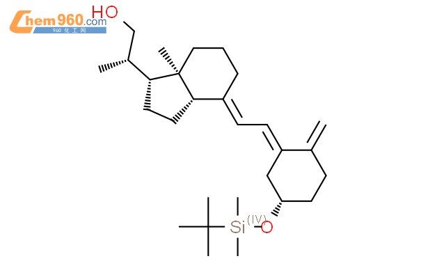 (S)-2-((1R,3AS,7AR,E)-4-((E)-2-((S)-5-((叔丁基二甲基硅烷基)氧基)-2-亚甲基亚环)亚乙基)-7A-甲基八氢-1H-茚-1-基)丙-1-醇结构式图片|87407-51-0结构式图片