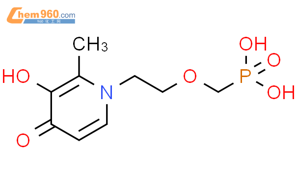 874383 35 4 Phosphonic acid 2 3 hydroxy 2 methyl 4 oxo 1 4H pyridinyl ethoxy methyl CAS号