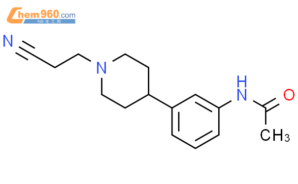 875004 71 0 Acetamide N 3 1 2 cyanoethyl 4 piperidinyl phenyl 化学式结构式分子式molsmiles 960化工网