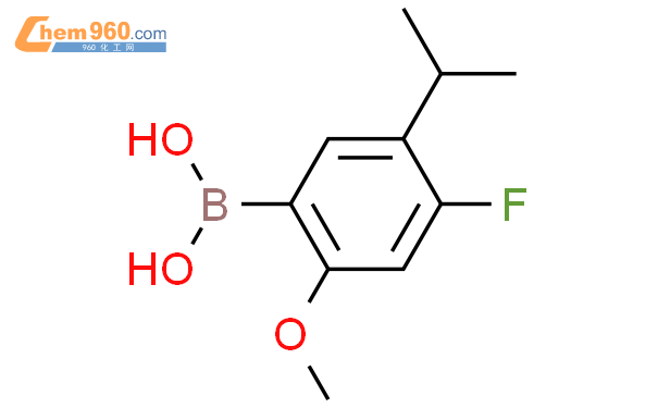 4-氟-5-异丙基-2-甲氧基苯硼酸结构式图片|875446-29-0结构式图片