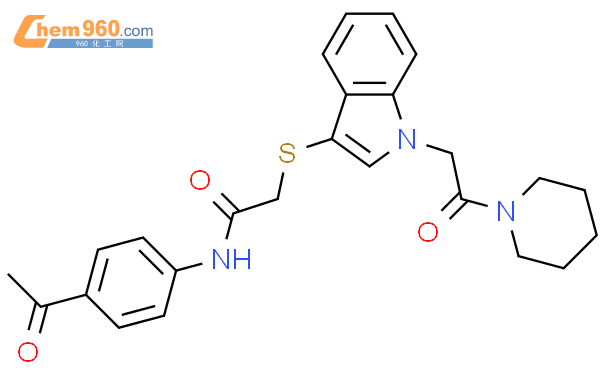 878053 20 4n 4 Acetylphenyl 2 1 2 Oxo 2 Piperidin 1 Ylethylindol