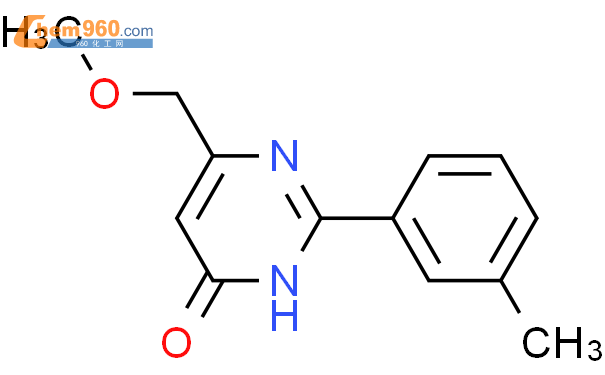 6-(甲氧基甲基)-2-(3-甲基苯基)嘧啶-4-醇结构式图片|883032-71-1结构式图片