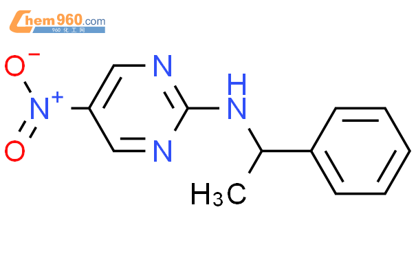 88374 39 42 Pyrimidinamine 5 Nitro N 1 Phenylethyl 化学式、结构式、分子式、mol