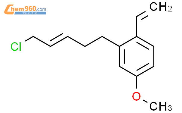 884648 78 6 Benzene 2 5 chloro 3 pentenyl 1 ethenyl 4 methoxy 化学式结构