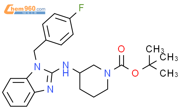 885270 89 3 1 Boc 3 [1 4 氟苄基 1h 苯并咪唑 2 氨基] 哌啶cas号 885270 89 3 1 Boc 3 [1 4 氟苄基 1h 苯并咪唑 2 氨基