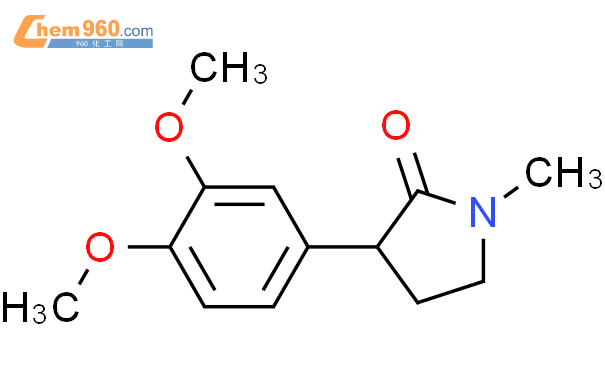 88741-39-3,2-Pyrrolidinone, 3-(3,4-dimethoxyphenyl)-1-methyl-化学式、结构式、分子 ...