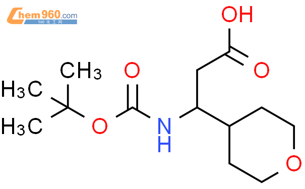 3-(Boc-氨基)-3-(4-四氢吡喃)丙酸结构式图片|887588-90-1结构式图片