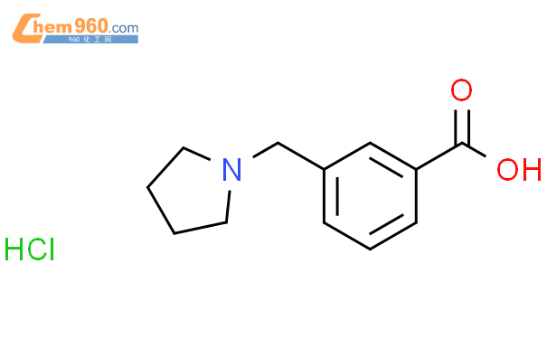 Benzoic acid,3-(1-pyrrolidinylmethyl)-, hydrochloride (1:1)