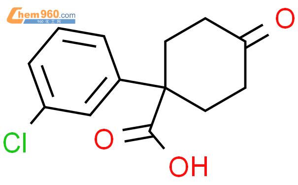1-(3-氯苯基)-4-氧代-环己烷羧酸结构式图片|887978-71-4结构式图片