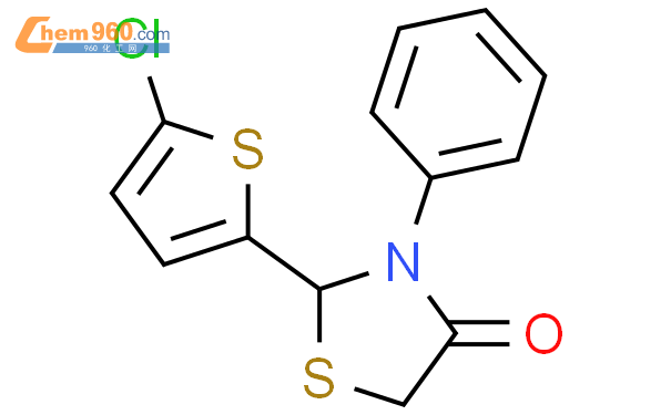 88880 75 54 Thiazolidinone 2 5 Chloro 2 Thienyl 3 Phenyl Cas号88880 75 54 Thiazolidinone 2 