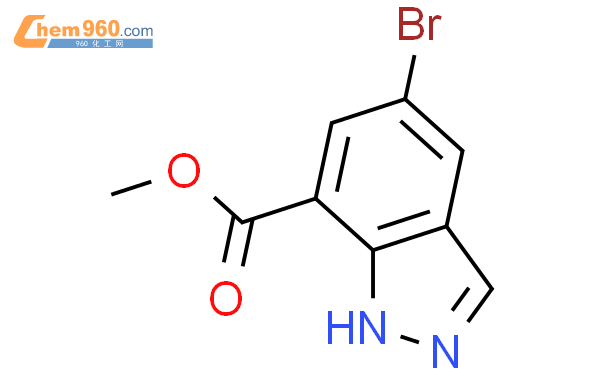 5-溴-1H-吲唑-7-羧酸甲酯结构式图片|898747-24-5结构式图片
