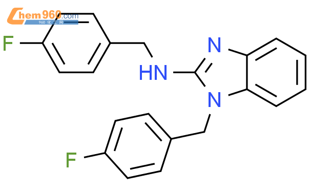 899809 05 3 N 1 Bis 4 fluorobenzyl 1H benzo d imidazol 2 amine化学式结构式