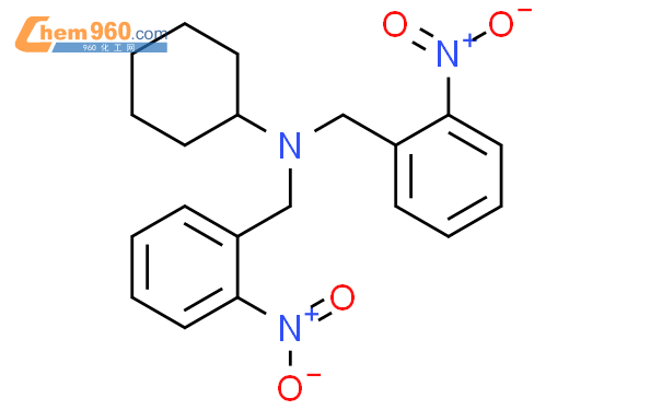 90504 89 5benzenemethanamine N Cyclohexyl 2 Nitro N 2 Nitrophenylmethyl 化学式、结构式、分子式、mol 