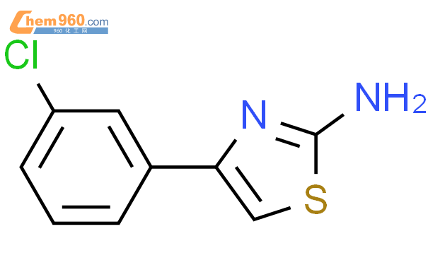 4-(3-氯苯基)噻唑-2-基胺结构式图片|90533-23-6结构式图片