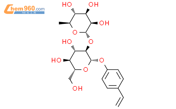 4-乙烯基苯基 2-O-(6-去氧-alpha-L-吡喃甘露糖)-beta-D-吡喃葡萄糖苷