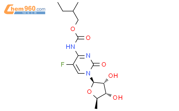 5'-脱氧- 5 -氟-N -[(2-甲基丁)羰基]胞苷结构式图片|910129-15-6结构式图片