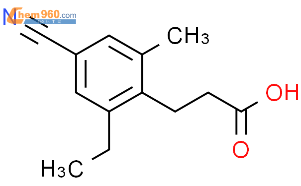 3-(4-cyano-2-ethyl-6-methylphenyl)propionic acid