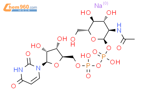 5'-二磷酸尿嘧啶核苷-N-乙酰半乳糖胺二钠盐结构式图片|91183-98-1结构式图片