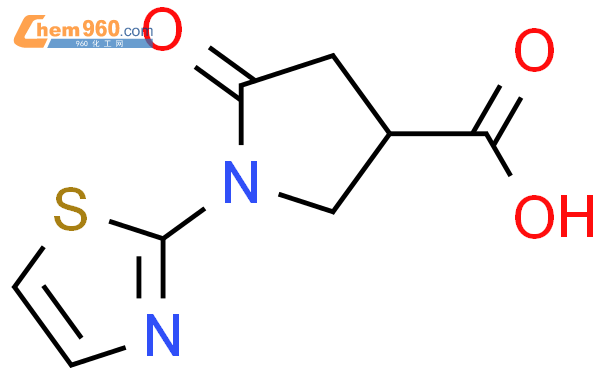 5-氧代-1-(2-噻唑基)-3-吡咯烷甲酸结构式图片|914637-54-0结构式图片
