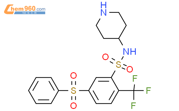 5-(苯磺酰基)-N-(哌啶-4-基)-2-(三氟甲基)苯磺酰胺