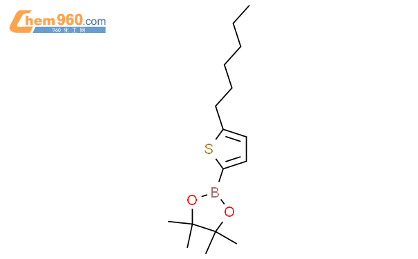 2-(5-己基-2-噻吩基)-4,4,5,5-四甲基-1,3,2-二氧杂硼烷结构式图片|917985-54-7结构式图片