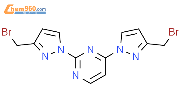 929257 96 5 Pyrimidine 2 4 bis 3 bromomethyl 1H pyrazol 1 yl CAS号 929257 96 5 Pyrimidine 2