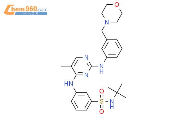 N-(1,1-二甲基乙基)-3-[[5-甲基-2-[[3-(4-吗啉基甲基)苯基]氨基]-4-嘧啶基]氨基]苯磺酰胺