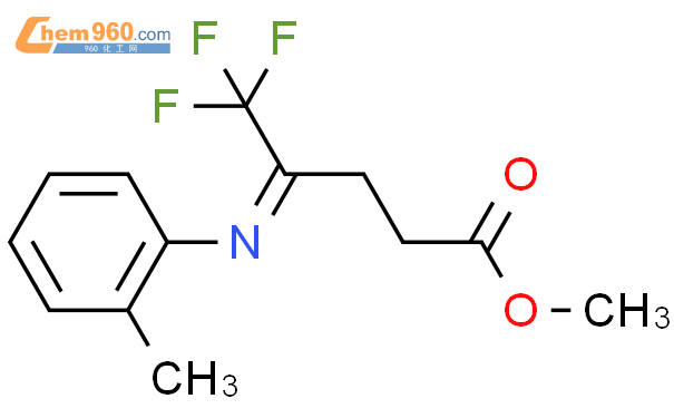5,5,5-三氟-4-(邻甲苯亚氨基)戊酸甲酯结构式