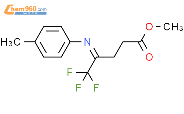5,5,5-三氟-4-(对甲苯亚氨基)戊酸甲酯结构式
