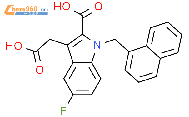 3-(羧甲基)-5-氟-1-(萘-1-基甲基)-1H-吲哚-2-羧酸