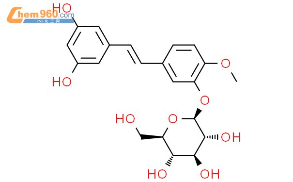 丹叶大黄素-3'-O-葡萄糖苷结构式图片|94356-22-6结构式图片