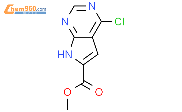 4-氯-7h-吡咯并[2,3-d]嘧啶-6-羧酸甲酯结构式图片|944709-69-7结构式图片