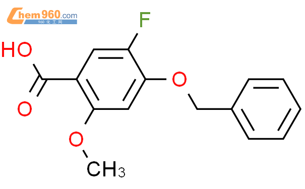 4-(苄氧基)-5-氟-2-甲氧基苯甲酸结构式