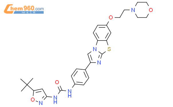 Urea,N-[5-(1,1-dimethylethyl)-3-isoxazolyl]-N'-[4-[7-[2-(4-morpholinyl)ethoxy]imidazo[2,1-b]be...