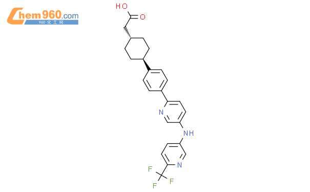 2-[4-[4-[5-[[6-(trifluoromethyl)pyridin-3-yl]amino]pyridin-2-yl]phenyl]cyclohexyl]acetic acid
