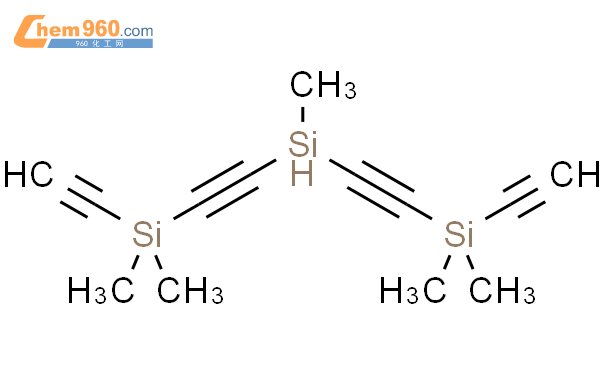 95879 55 3 Silane Bis[ Ethynyldimethylsilyl Ethynyl]methyl 化学式、结构式、分子式、mol、smiles 960化工网