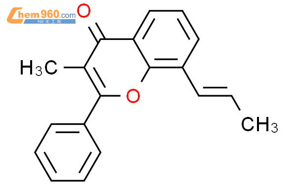 (E)-3-甲基-2-苯基-8-(丙-1-烯基)-4H-苯并吡喃-4-酮
