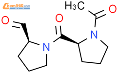 2-Pyrrolidinecarboxaldehyde,1-[(1-acetyl-2-pyrrolidinyl)carbonyl]-, [S-(R*,R*)]- (9CI)结构式图片|100002-29-7结构式图片