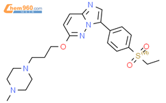 3-[4-（乙基磺酰基）苯基]-6-[3-（4-甲基-1-哌嗪基）丙氧基]咪唑并[1，2-b]哒嗪结构式图片|1000153-69-4结构式图片