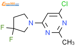 4-氯-6-(3,3-二氟-1-吡咯烷基)-2-甲基嘧啶结构式图片|1000303-41-2结构式图片