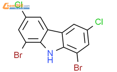 1,8-二溴-3,6-二氯咔唑结构式图片|100131-03-1结构式图片