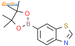 6-苯并噻唑频哪醇硼酸酯结构式图片|1002309-47-8结构式图片