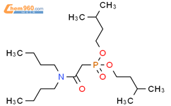 2-[bis(3-methylbutoxy)phosphoryl]-N,N-dibutylacetamide结构式图片|100419-57-6结构式图片