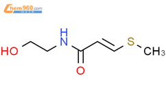 2-丙烯酰胺，N-（2-羟乙基）-3-（甲硫基）-（2E）-结构式图片|100477-88-1结构式图片