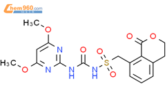 1H-2-Benzopyran-8-methanesulfonamide, N-[[(4,6-dimethoxy-2-pyrimidinyl)amino]carbonyl]-3,4-dihydro-1-oxo-结构式图片|100555-51-9结构式图片