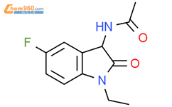 N-(1-Ethyl-5-fluoro-2-oxo-2,3-dihydro-1H-indol-3-yl)acetamide结构式图片|1009181-80-9结构式图片